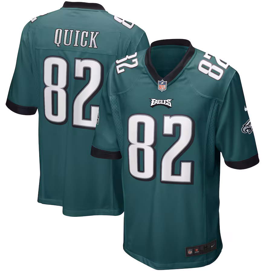 Men's Philadelphia Eagles Mike Quick Nike Midnight Green Game Retired Player Jersey - ujerseystore