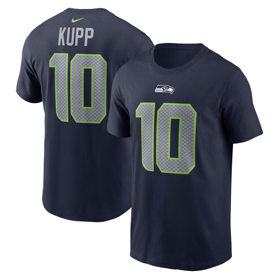 Men's Seattle Seahawks Cooper Kupp Nike College Navy Player Name & Number T-Shirt - ujerseystore