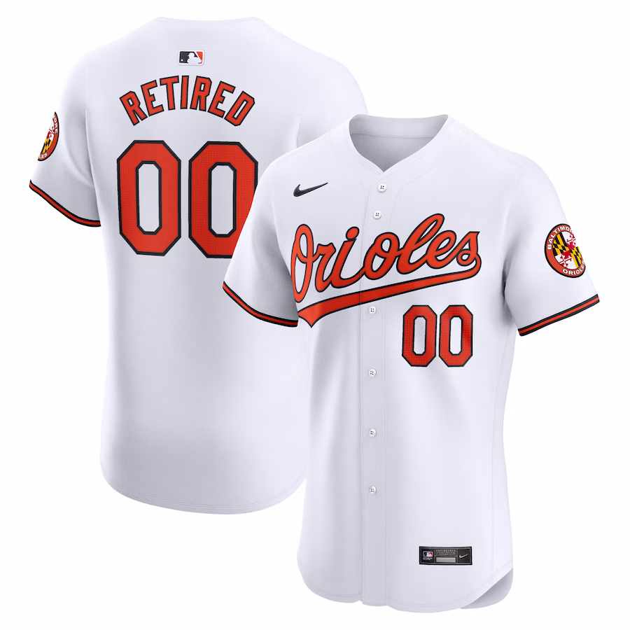 Men's Baltimore Orioles Nike White Home Elite Pick-A-Player Retired Roster Jersey - ujerseystore