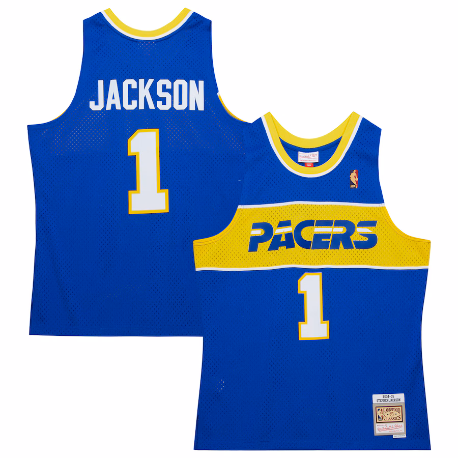 Men's Indiana Pacers Stephen Jackson Mitchell & Ness Royal  2004/05 Hardwood Classics Swingman Jersey - ujerseystore