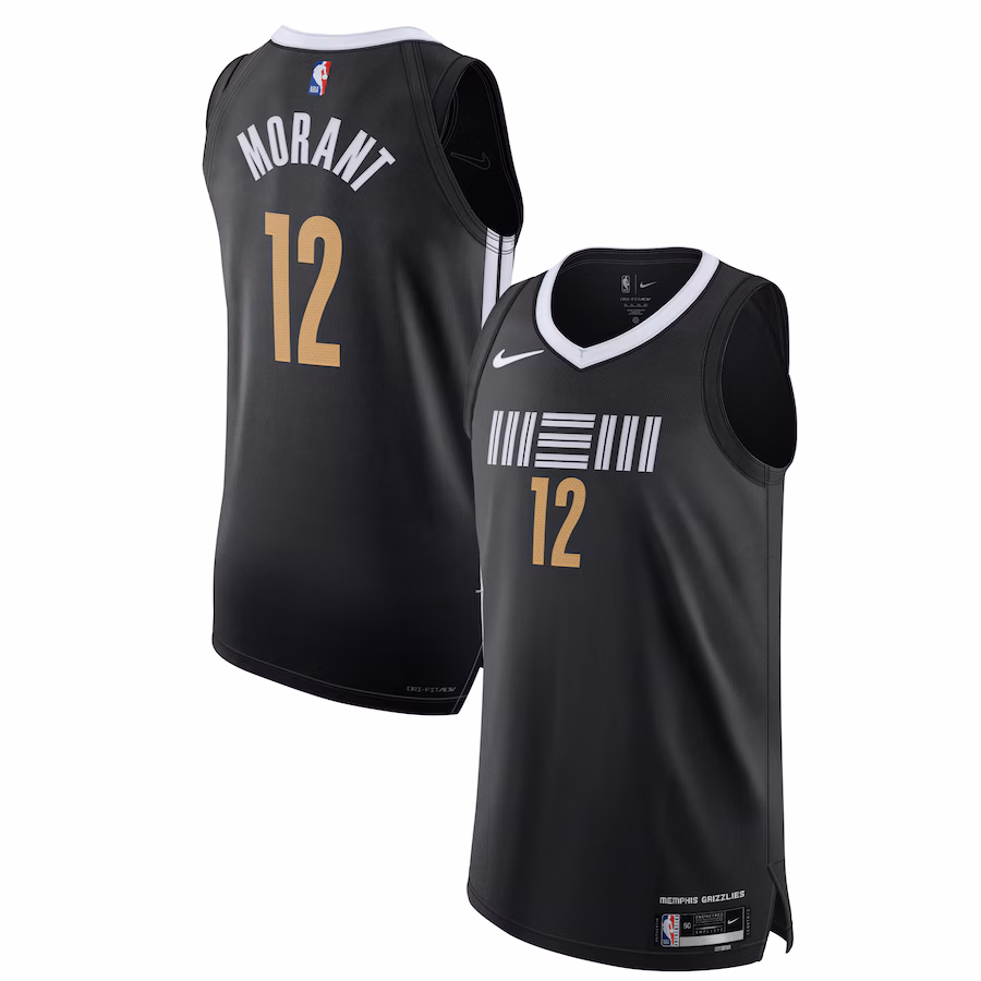 Men's Memphis Grizzlies Ja Morant Nike Black  Authentic Jersey - City Edition - ujerseystore