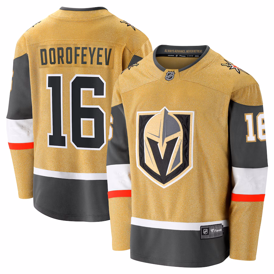 Men's Vegas Golden Knights Pavel Dorofeyev Fanatics Gold Premier Breakaway Player Jersey - ujerseystore