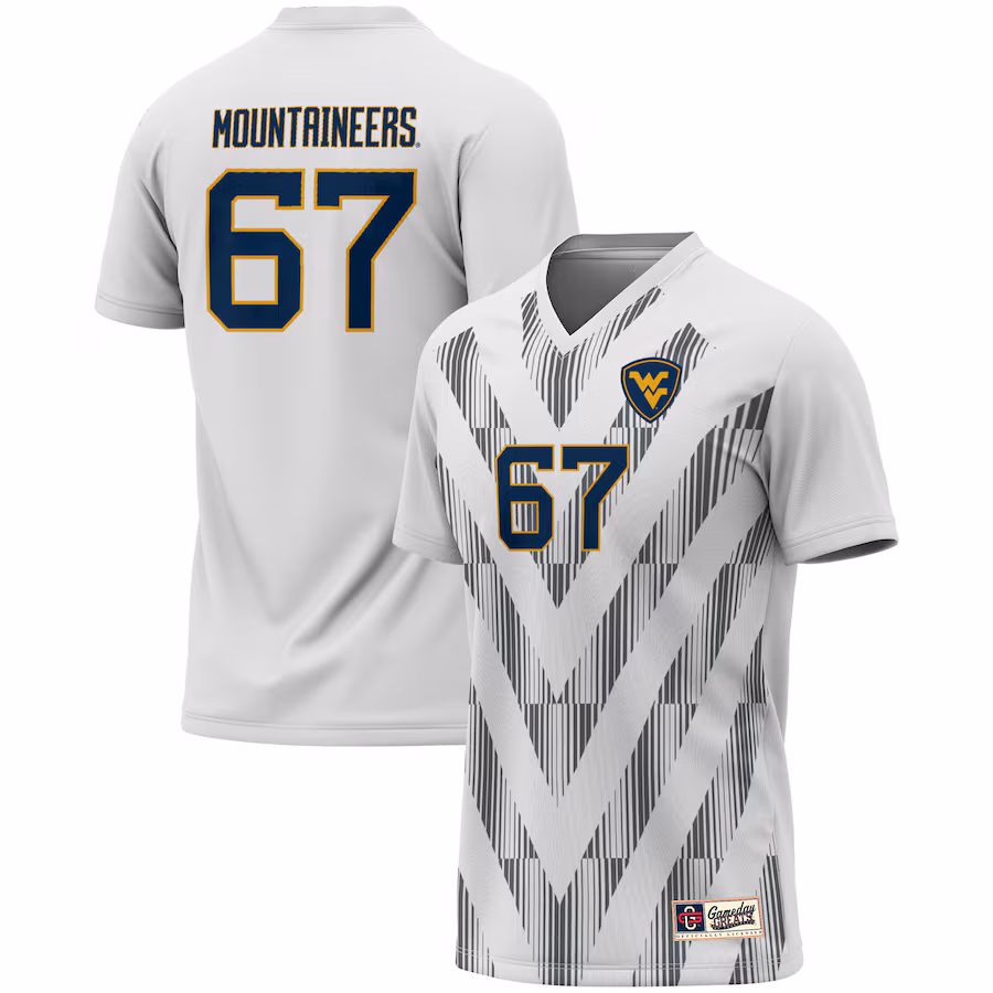 Youth GameDay Greats #67 White West Virginia Mountaineers Lightweight Women's Soccer Fashion Jersey - ujerseystore