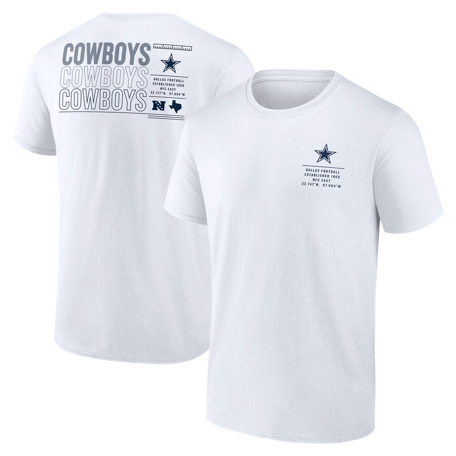 Men's Dallas Cowboys Fanatics White Repeat Stats T-Shirt - ujerseystore