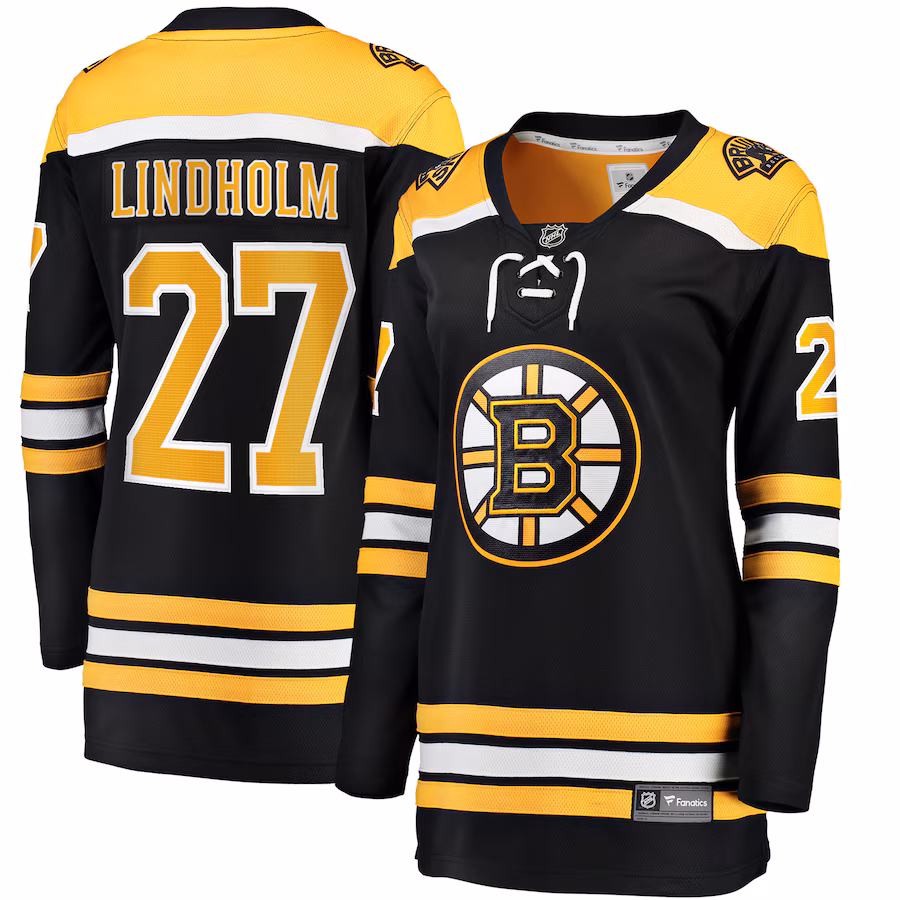 Women's Boston Bruins Hampus Lindholm Fanatics Black Home Breakaway Player Jersey - ujerseystore