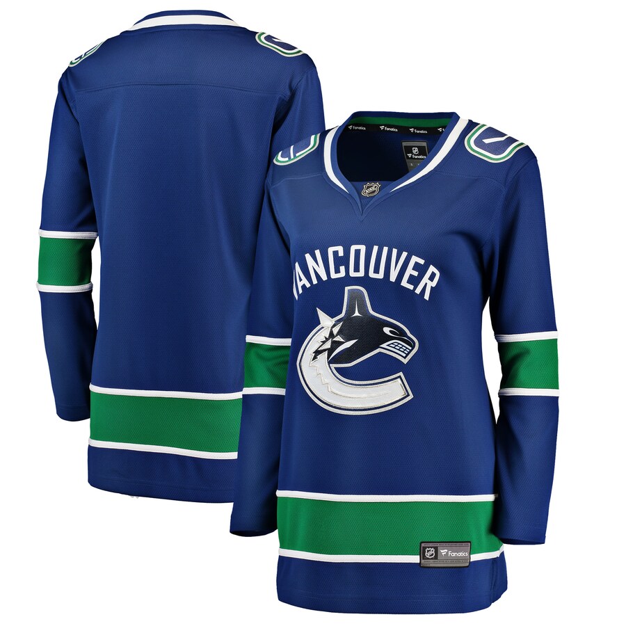 Women's Vancouver Canucks Fanatics Branded Blue Breakaway Home Jersey - ujerseystore