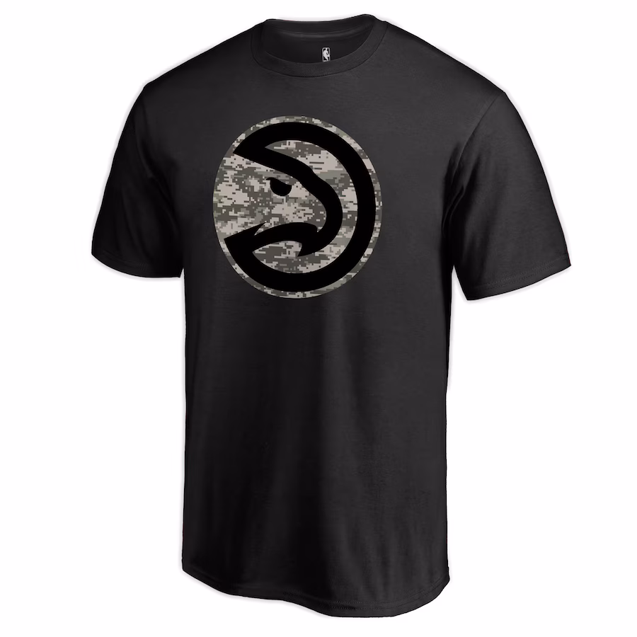 Men's Atlanta Hawks Black Cloak Camo T-Shirt - ujerseystore
