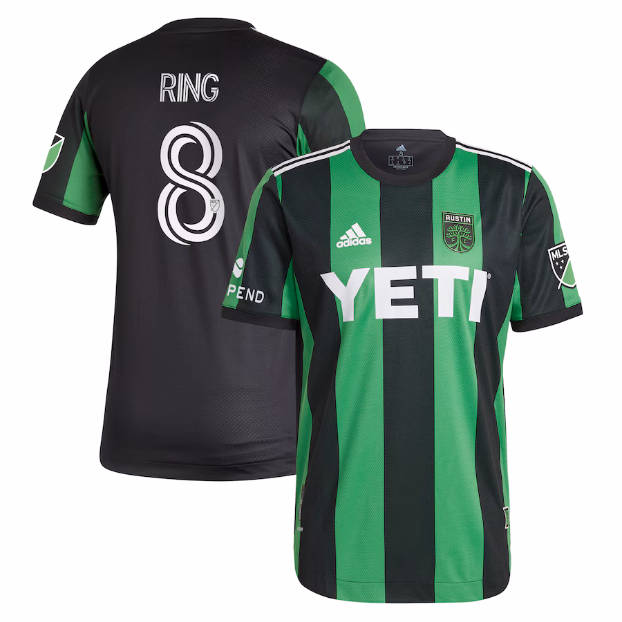 Men's Austin FC Alexander Ring adidas Black 2021 Primary Authentic Jersey - ujerseystore