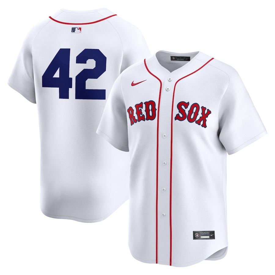 Men's Boston Red Sox  Nike White 2024 Jackie Robinson Day Home Limited Jersey - ujerseystore