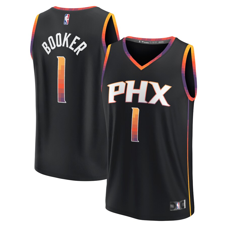 Men's Phoenix Suns Devin Booker Fanatics Black Fast Break Replica Player Jersey - Statement Edition - ujerseystore