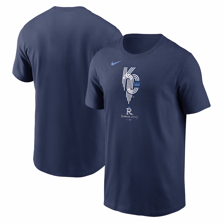 Men's Kansas City Royals Nike Navy City Connect Large Logo T-Shirt - ujerseystore