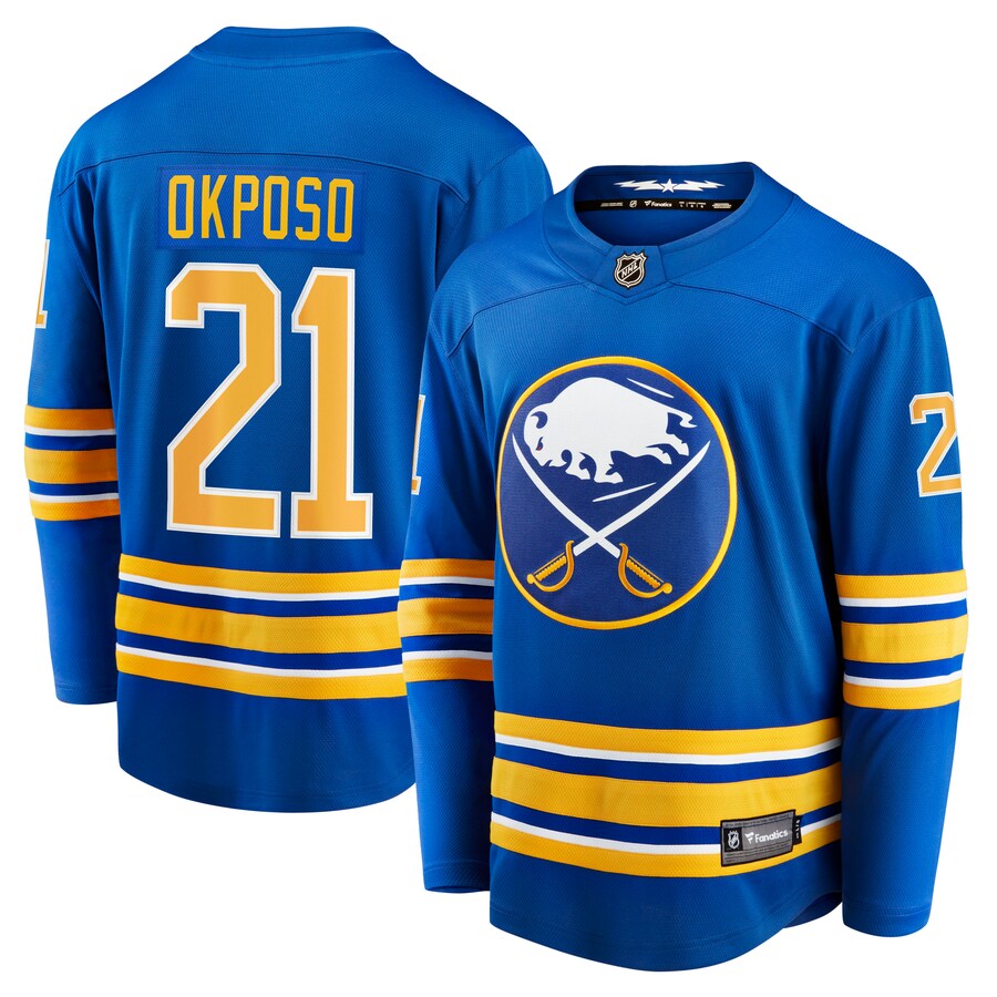 Men's Buffalo Sabres Kyle Okposo Fanatics Branded Royal Home Breakaway Jersey - ujerseystore