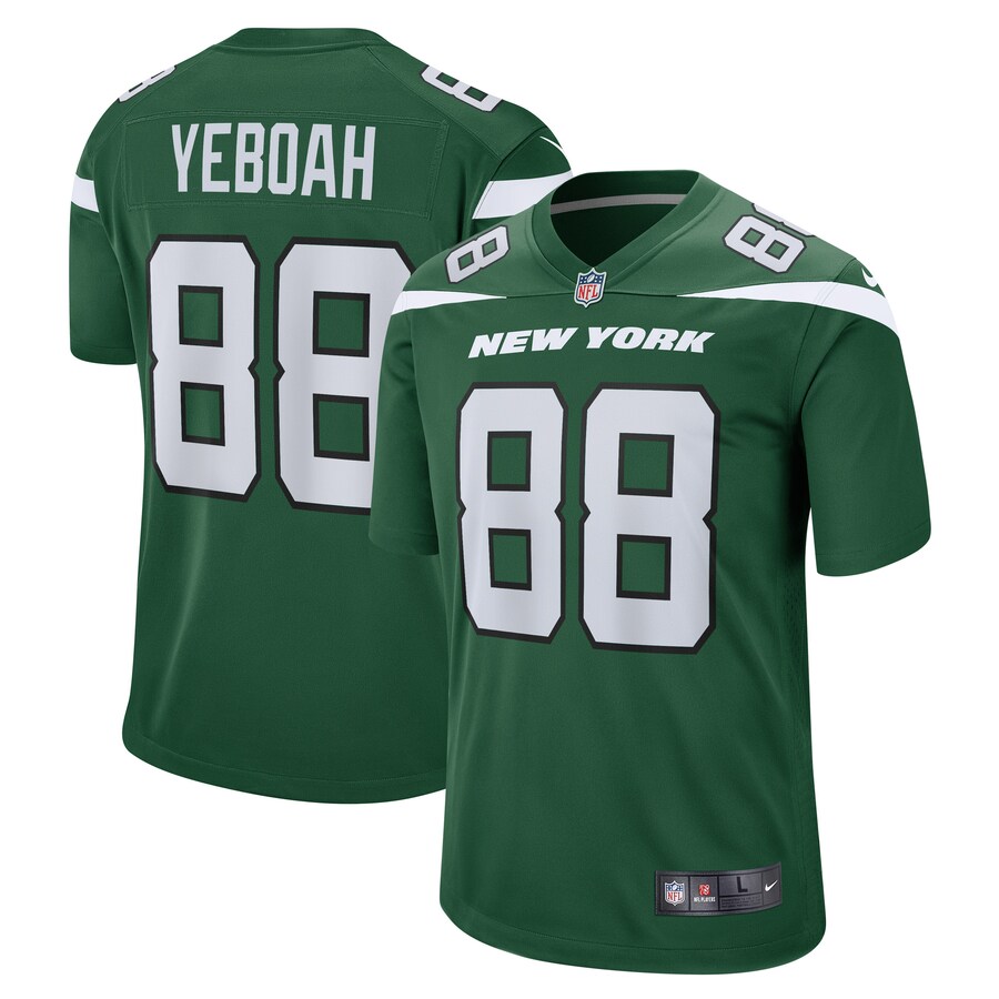 Men's New York Jets Kenny Yeboah Nike Gotham Green Game Player Jersey - ujerseystore