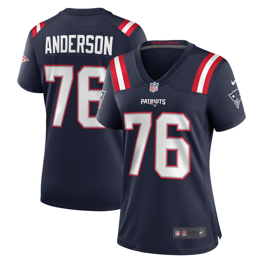 Women's New England Patriots Calvin Anderson Nike Navy Game Jersey - ujerseystore