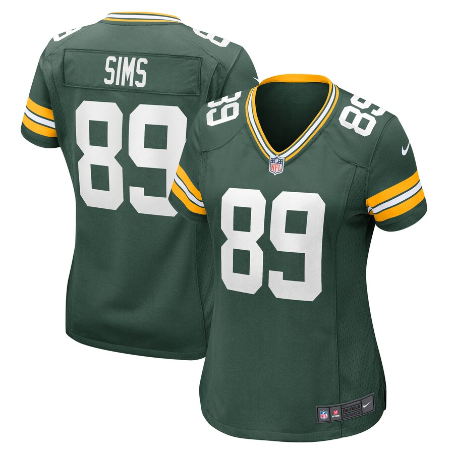 Women's Green Bay Packers Ben Sims Nike  Green Team Game Jersey - ujerseystore