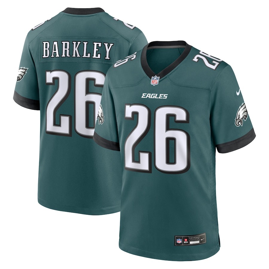 Men's Philadelphia Eagles Saquon Barkley Nike Midnight Green Game Player Jersey - ujerseystore