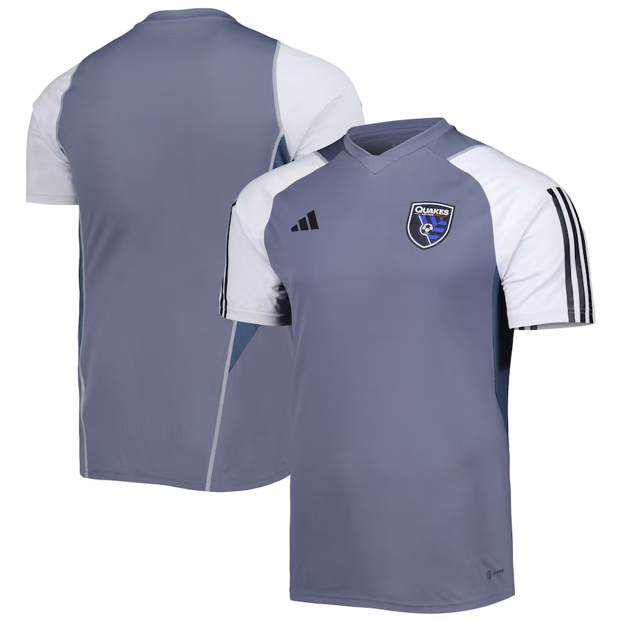 Men's San Jose Earthquakes adidas Gray 2023 On-Field Training Jersey - ujerseystore