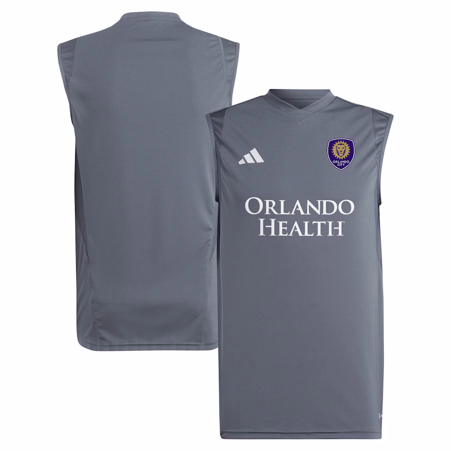 Men's Orlando City SC adidas Gray 2024 Sleeveless Training Jersey - ujerseystore