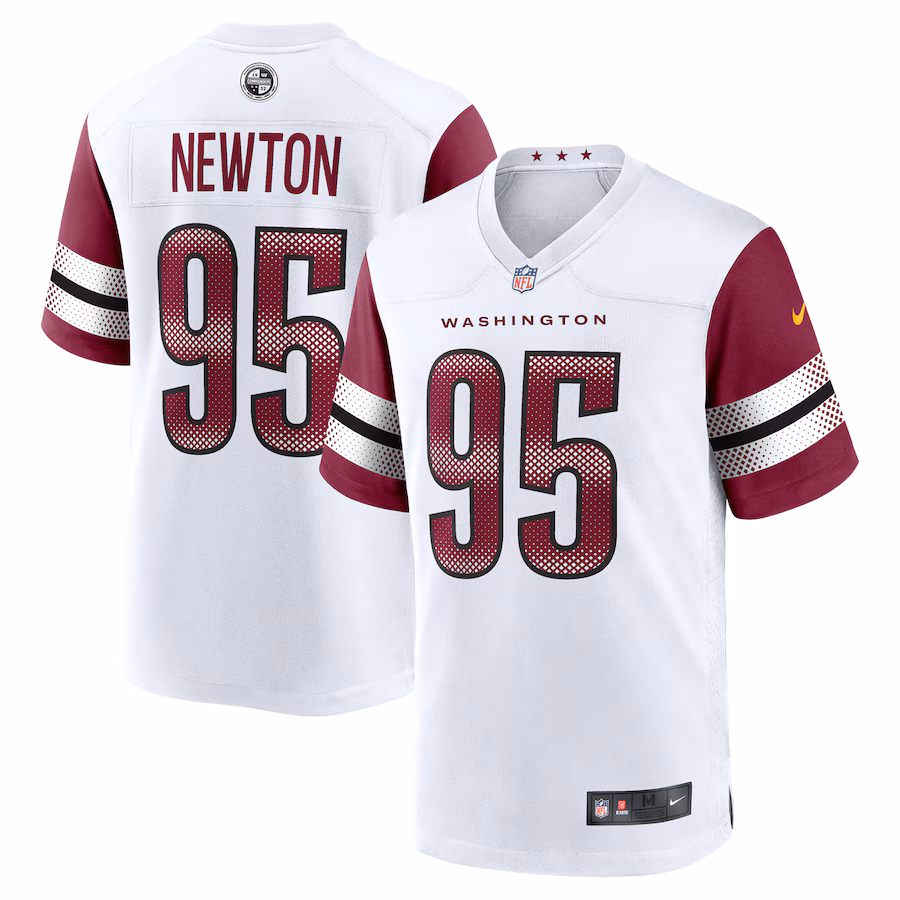 Men's Washington Commanders Jer'Zhan Newton Nike White Game Jersey - ujerseystore