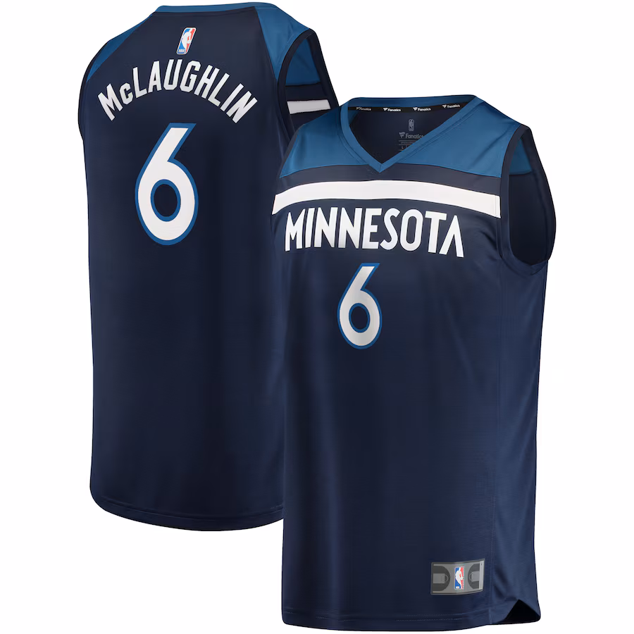 Men's Minnesota Timberwolves Jordan McLaughlin Fanatics Navy Fast Break Player Jersey - Icon Edition - ujerseystore