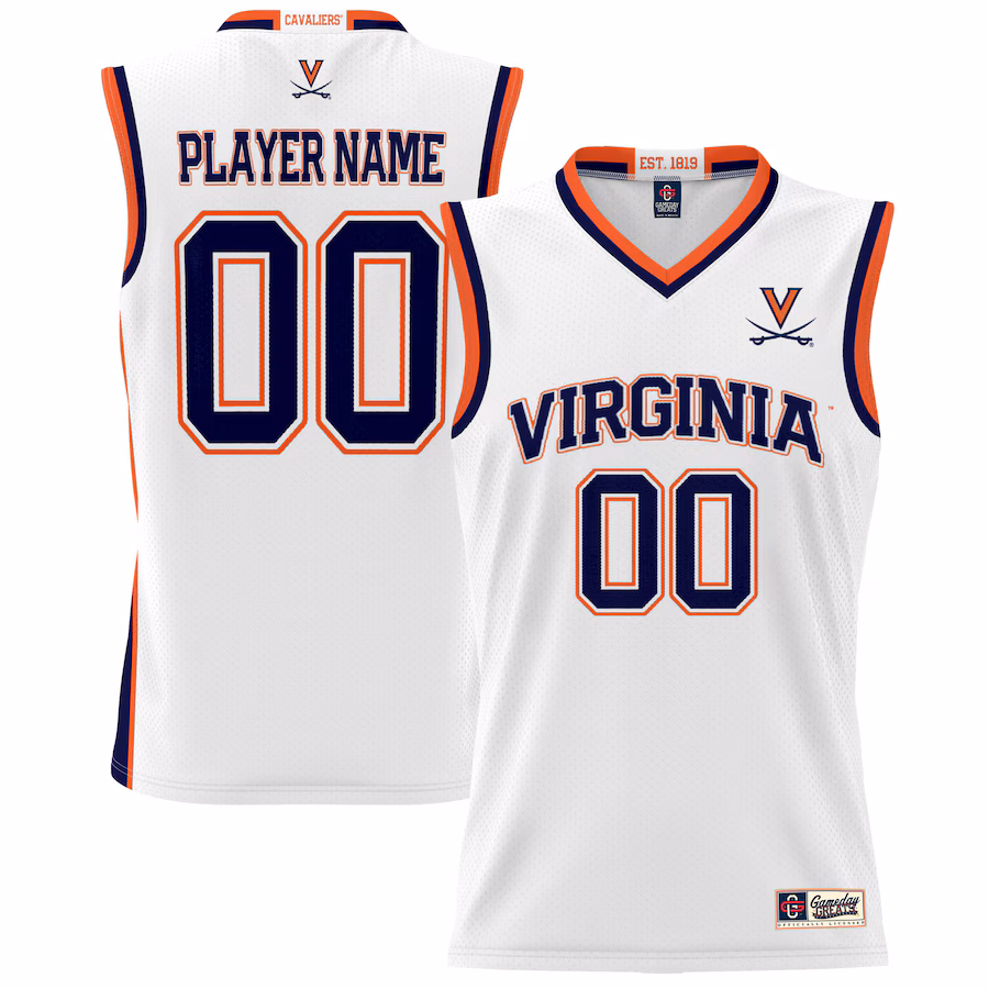 Virginia Cavaliers GameDay Greats Youth NIL Pick-A-Player Lightweight Basketball Jersey - White - ujerseystore