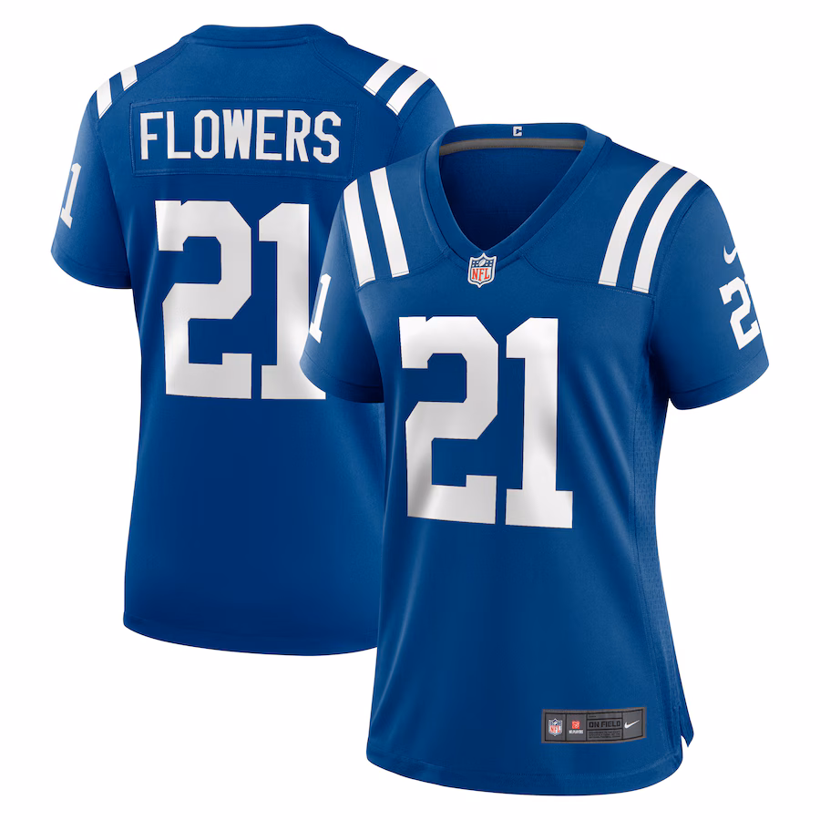 Women's Indianapolis Colts Dallis Flowers Nike  Royal Game Jersey - ujerseystore