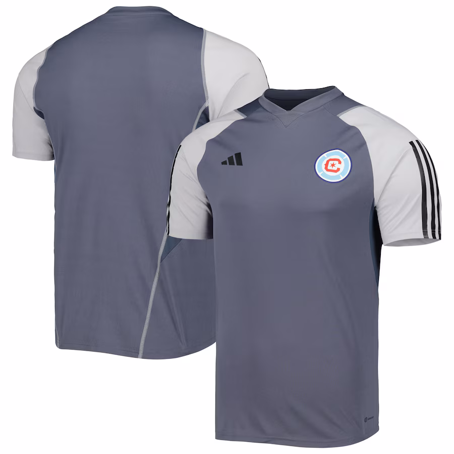 Men's Chicago Fire adidas Gray 2023 On-Field Training Jersey - ujerseystore