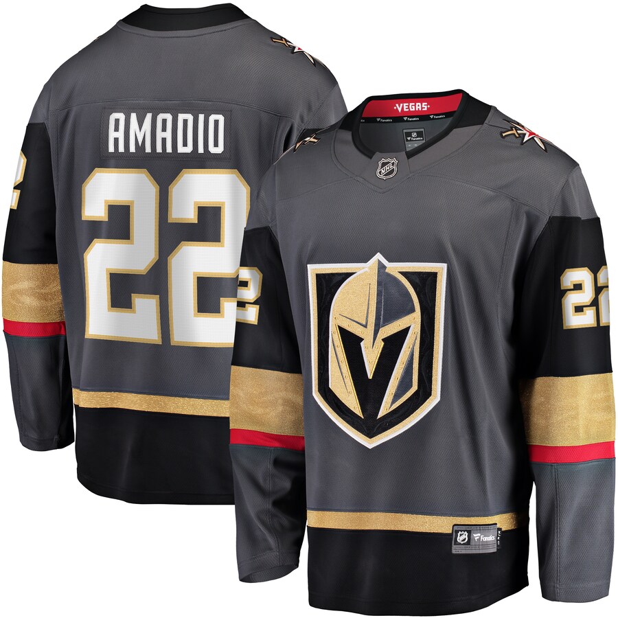 Men's Vegas Golden Knights Michael Amadio Fanatics Branded Gray Alternate Breakaway Player Jersey - ujerseystore