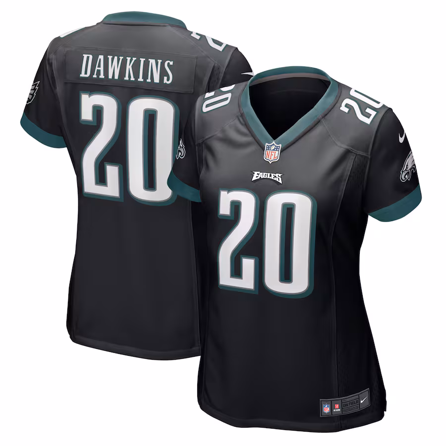 Women's Philadelphia Eagles Brian Dawkins Nike Black Retired Player Jersey - ujerseystore