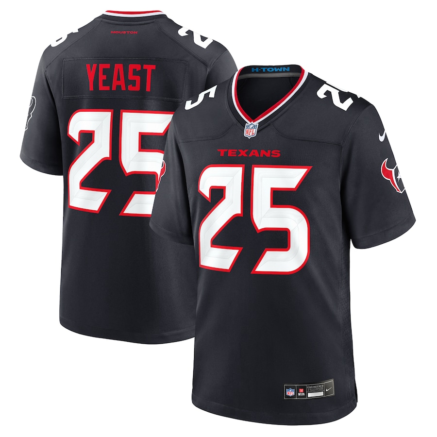 Men's Houston Texans Russ Yeast Nike Navy Team Game Jersey - ujerseystore