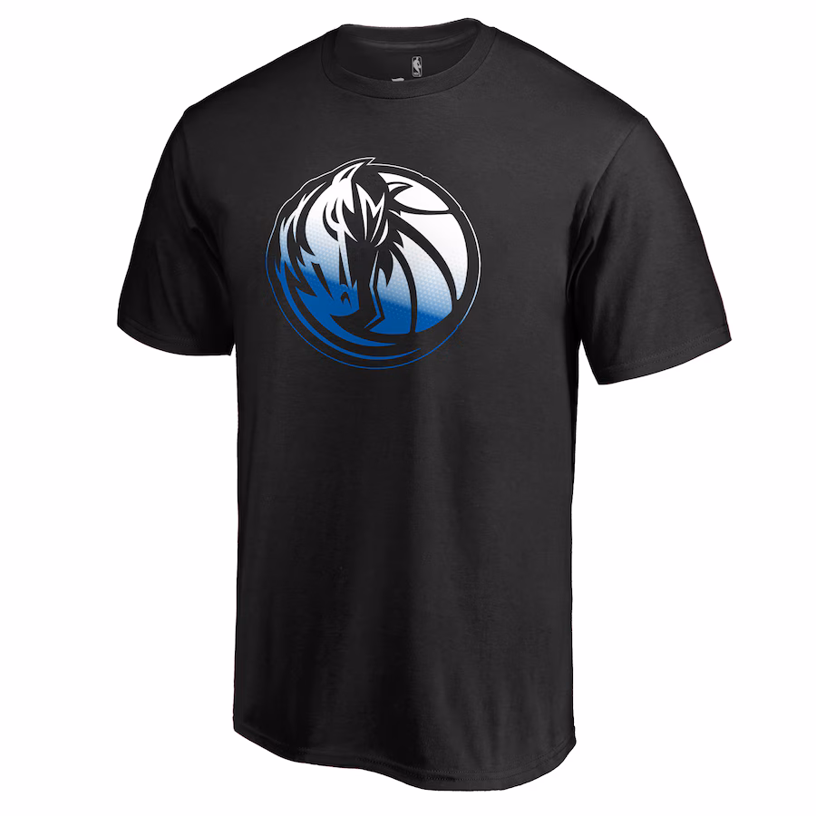 Men's Dallas Mavericks Black Gradient Logo T-Shirt - ujerseystore