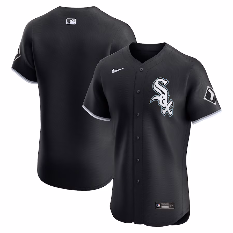 Men's Chicago White Sox Nike Black Alternate Vapor Premier Elite Patch Jersey - ujerseystore