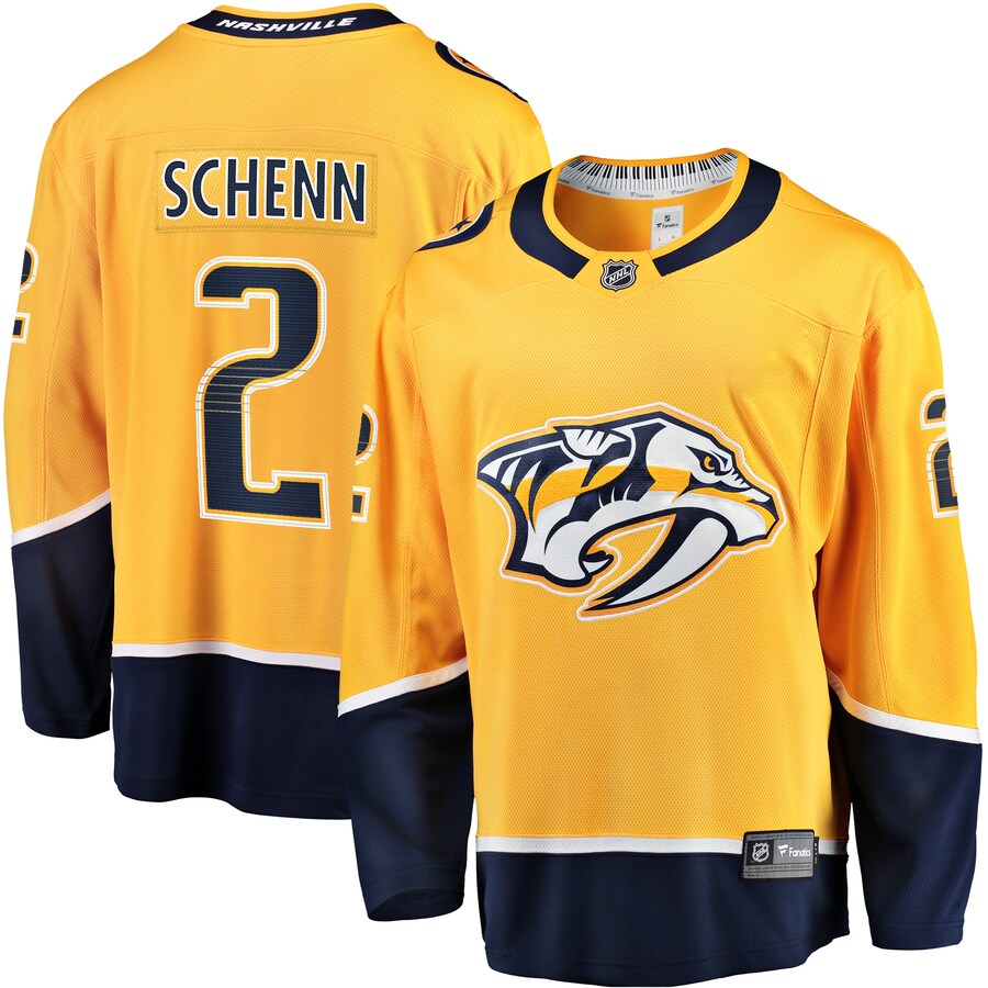 Men's Nashville Predators Luke Schenn Fanatics Branded Gold Home Breakaway Jersey - ujerseystore