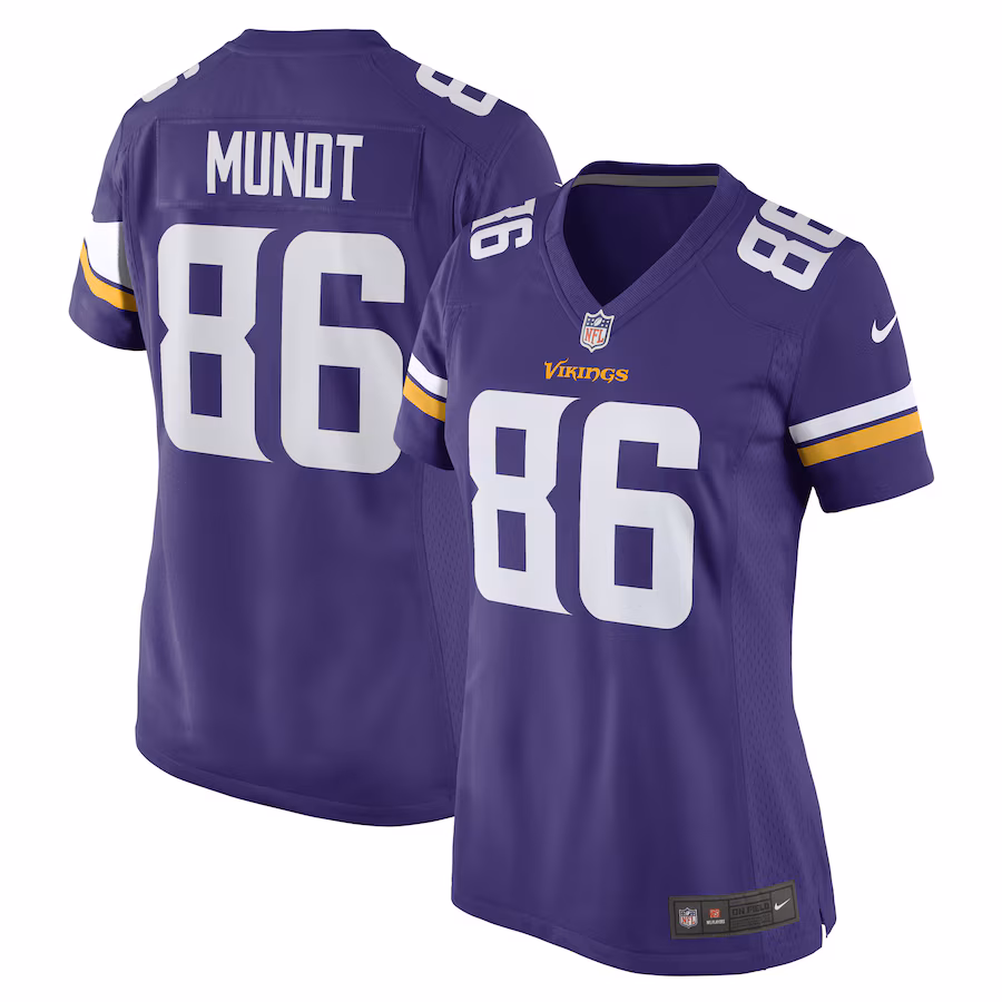 Women's Minnesota Vikings Johnny Mundt Nike Purple Game Player Jersey - ujerseystore