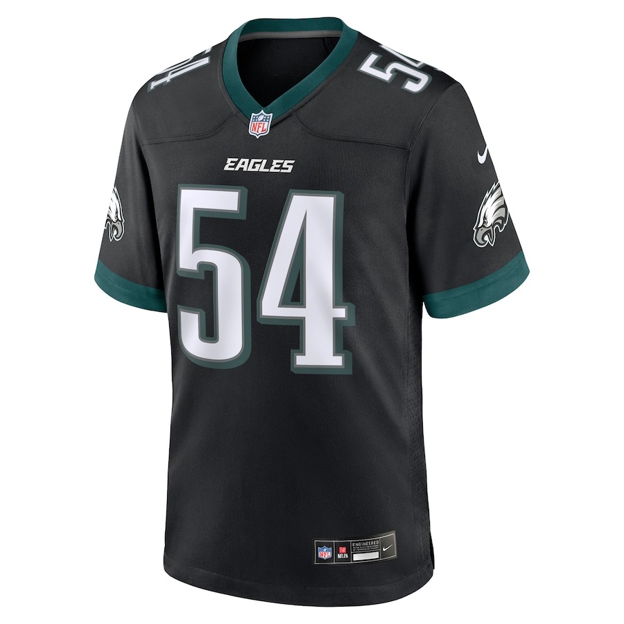 Men's Philadelphia Eagles Jeremiah Trotter Jr. Nike Black Alternate 2024 NFL Draft Game Jersey - ujerseystore