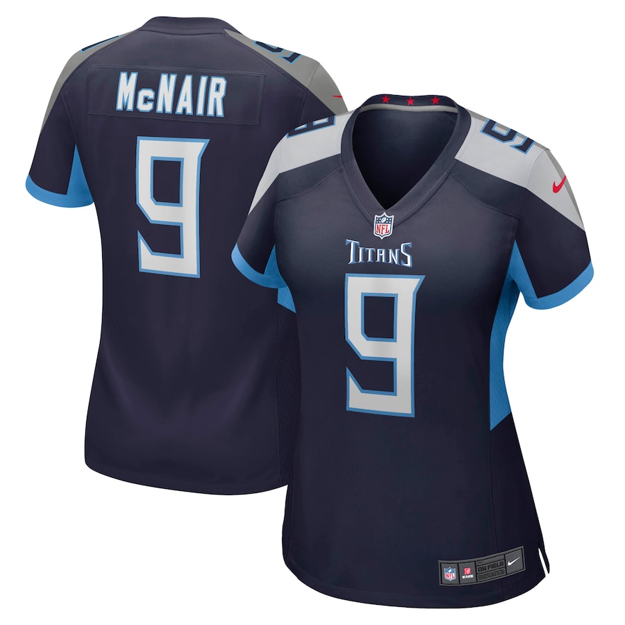 Women's Tennessee Titans Steve McNair Nike Navy Game Retired Player Jersey - ujerseystore