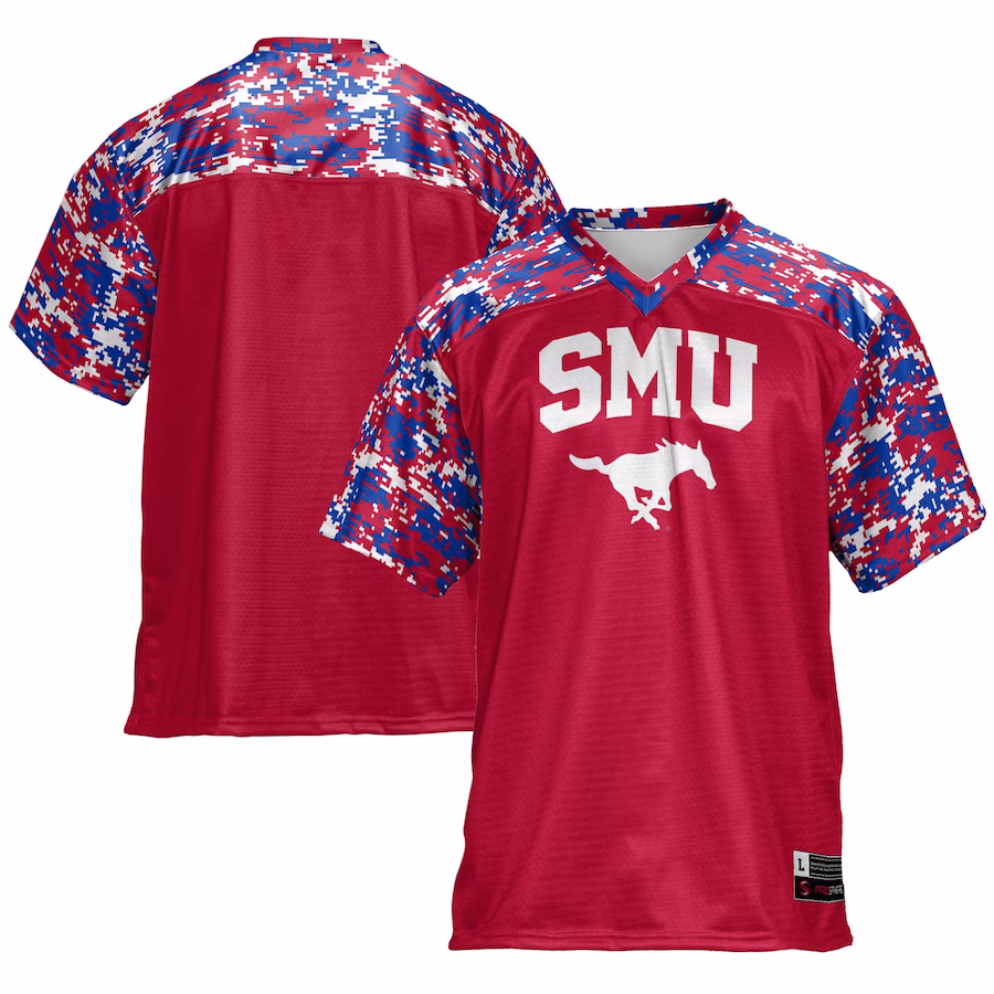 SMU Mustangs GameDay Greats Football Jersey - Red - ujerseystore