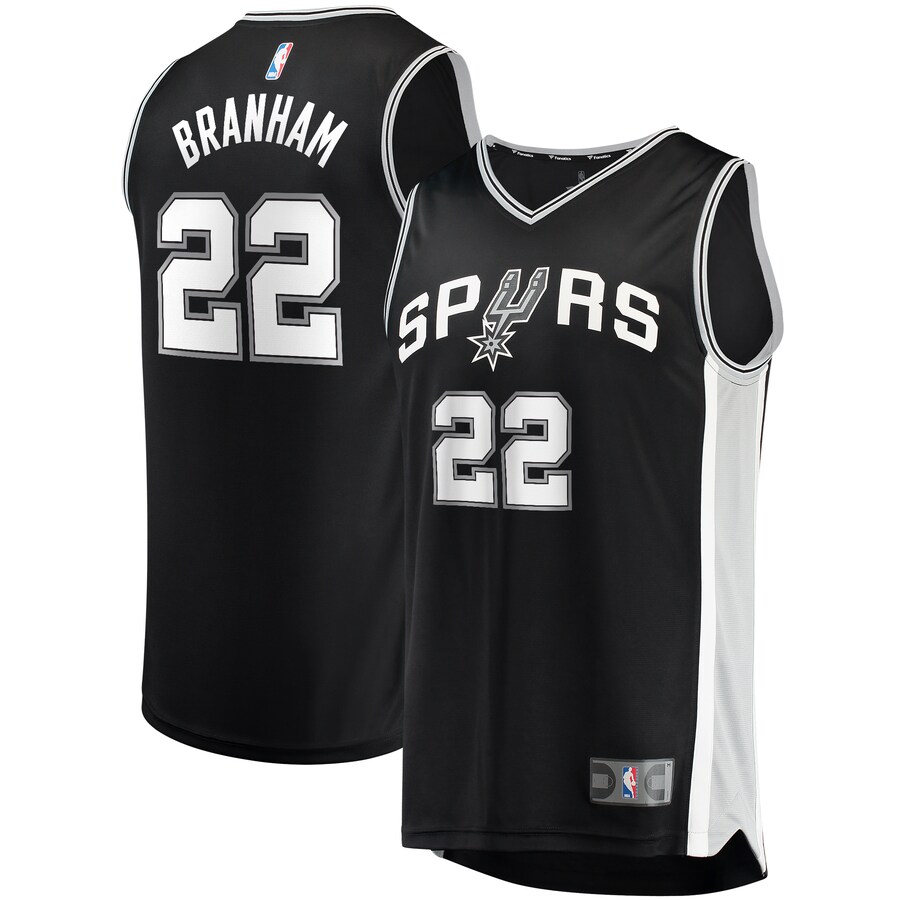 Men's San Antonio Spurs Malaki Branham Fanatics Black Fast Break Replica Player Jersey - Icon Edition - ujerseystore