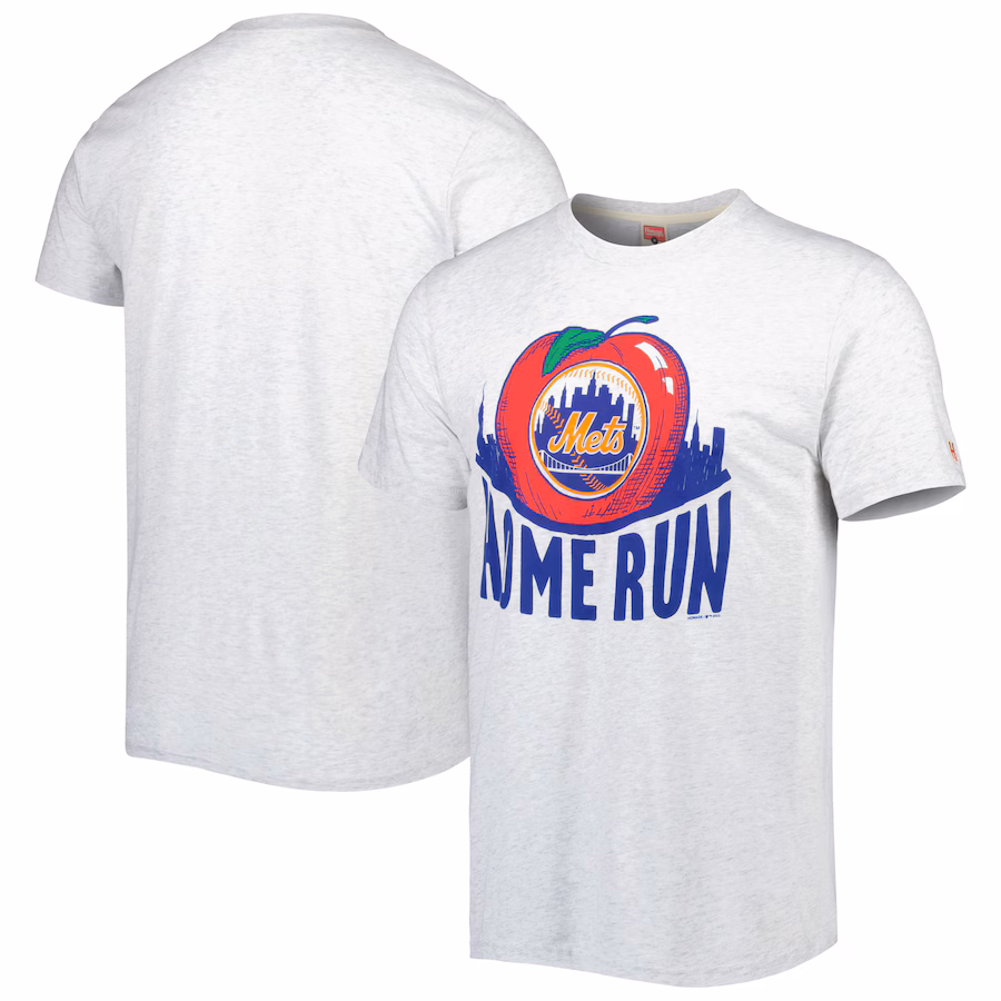 Men's New York Mets Homage Gray Hyper Local Tri-Blend T-Shirt - ujerseystore