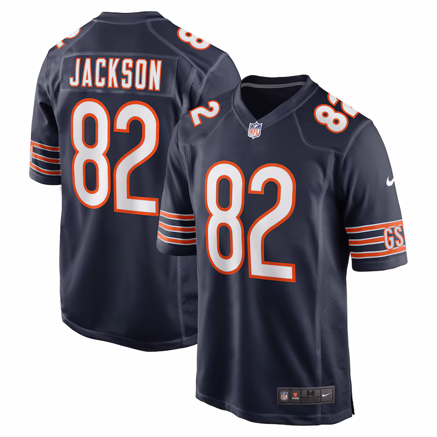 Men's Chicago Bears John Jackson Nike Navy Game Jersey - ujerseystore