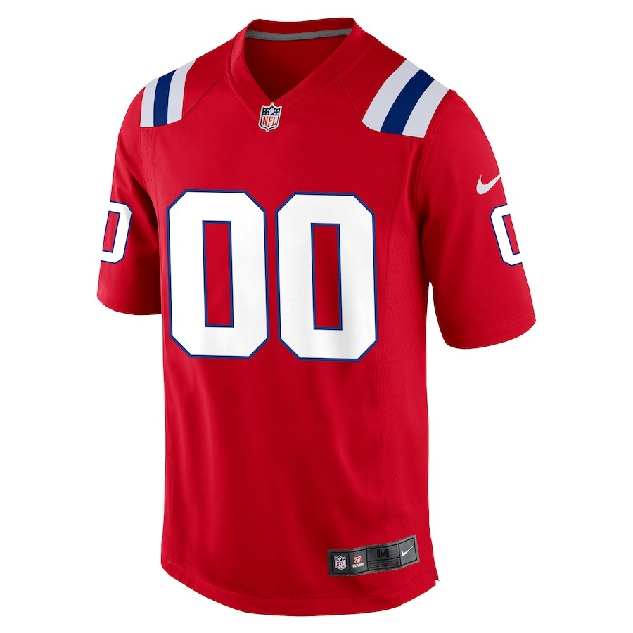 Men's New England Patriots Nike Red Alternate Custom Jersey - ujerseystore