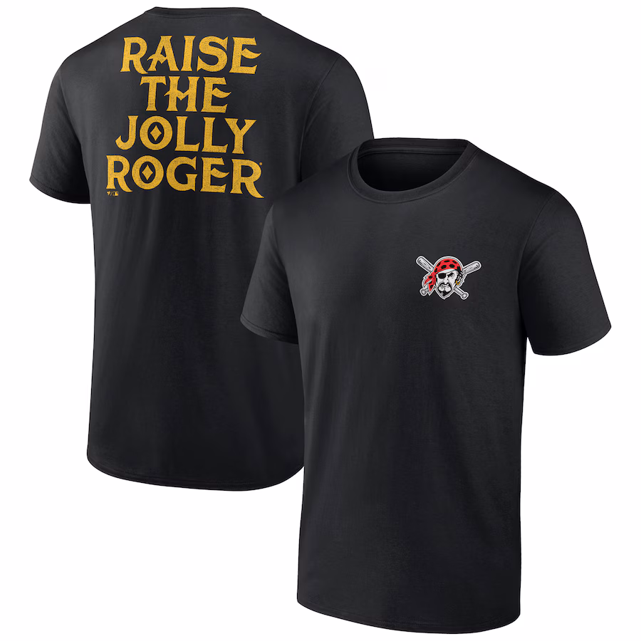 Men's Pittsburgh Pirates Black Raise The Jolly Roger Bring It T-Shirt - ujerseystore
