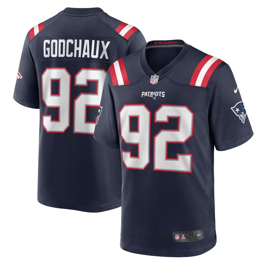 Men's New England Patriots Davon Godchaux Nike Navy Game Jersey - ujerseystore