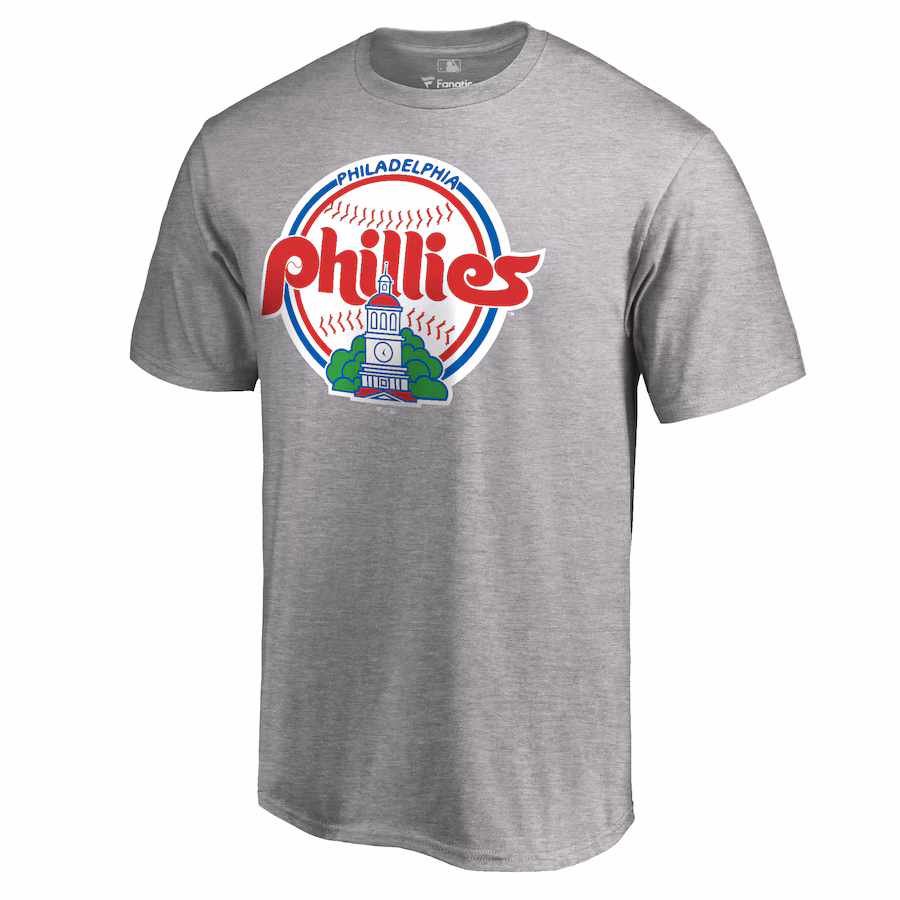 Men's Philadelphia Phillies Ash Cooperstown Collection Forbes T-Shirt - ujerseystore