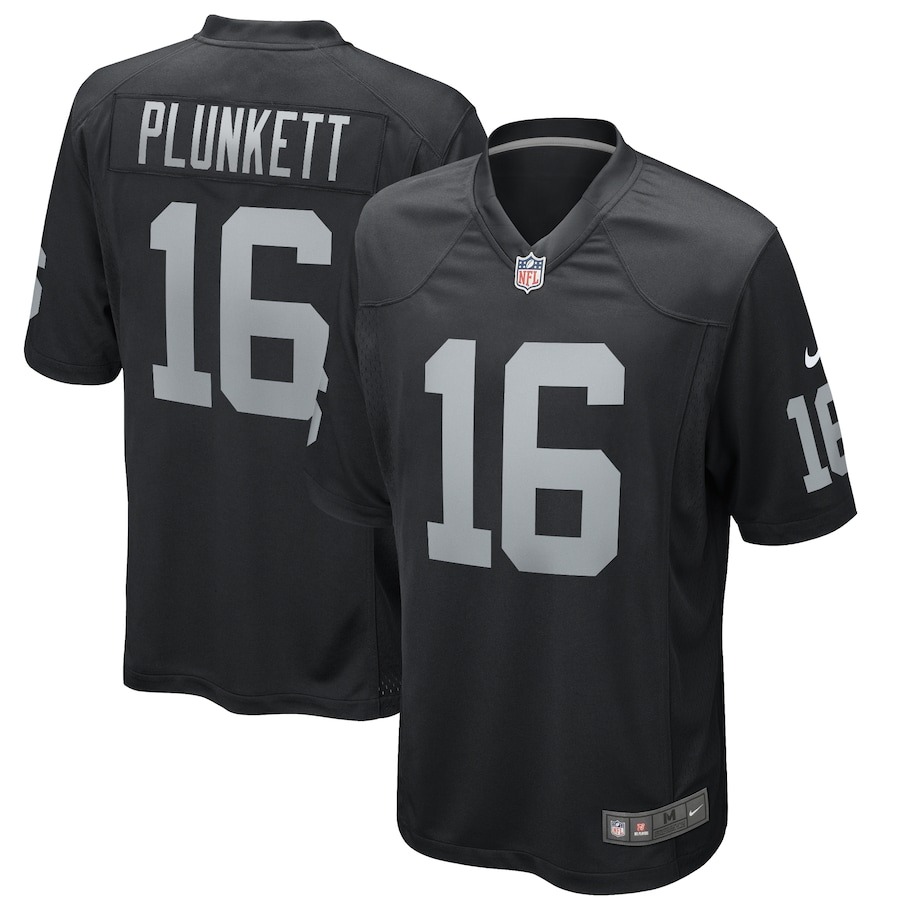 Men's Las Vegas Raiders Jim Plunkett Nike Black Game Retired Player Jersey - ujerseystore