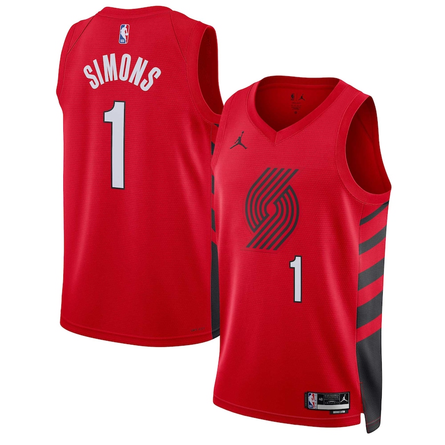 Unisex Portland Trail Blazers Anfernee Simons Jordan Brand Red Swingman Jersey - Statement Edition - ujerseystore