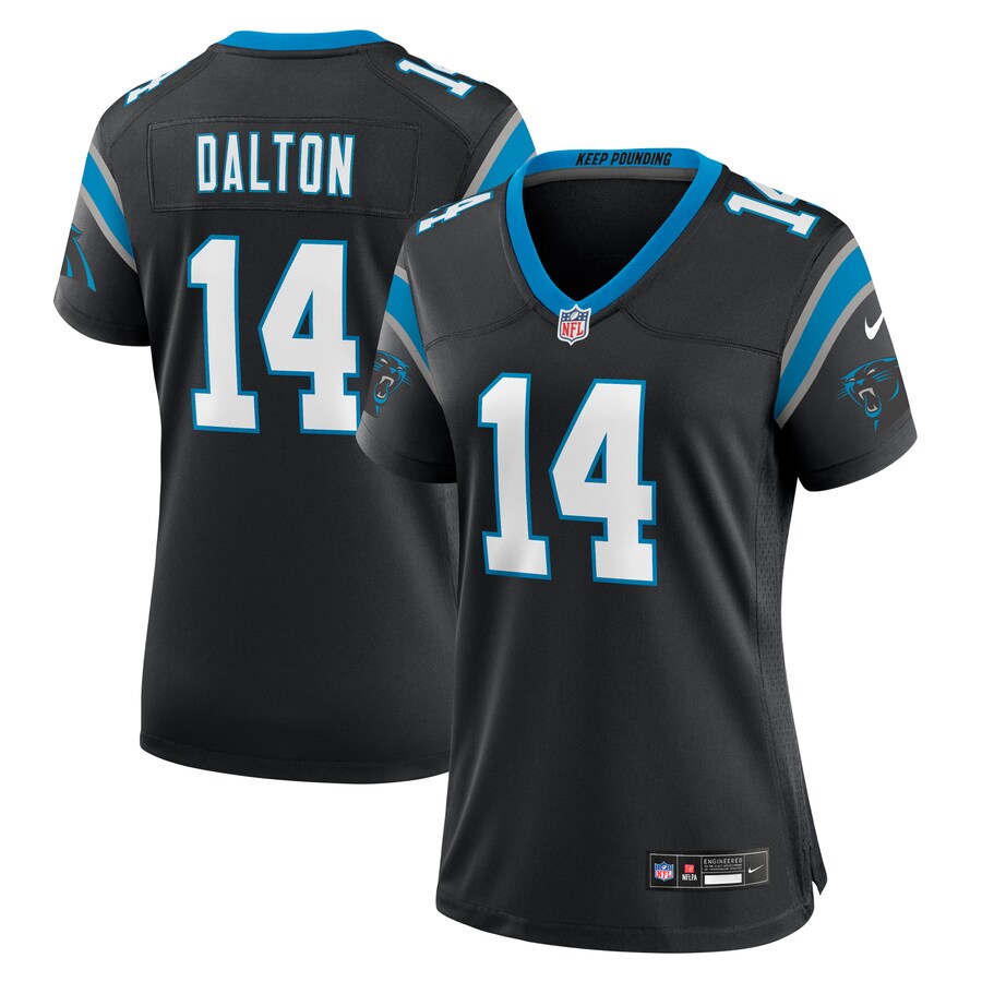 Women's Carolina Panthers Andy Dalton Nike Black Team Game Jersey - ujerseystore