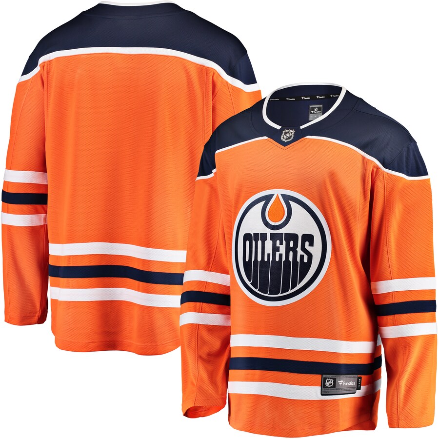 Men's Edmonton Oilers Fanatics Branded Orange Breakaway Home Jersey - ujerseystore