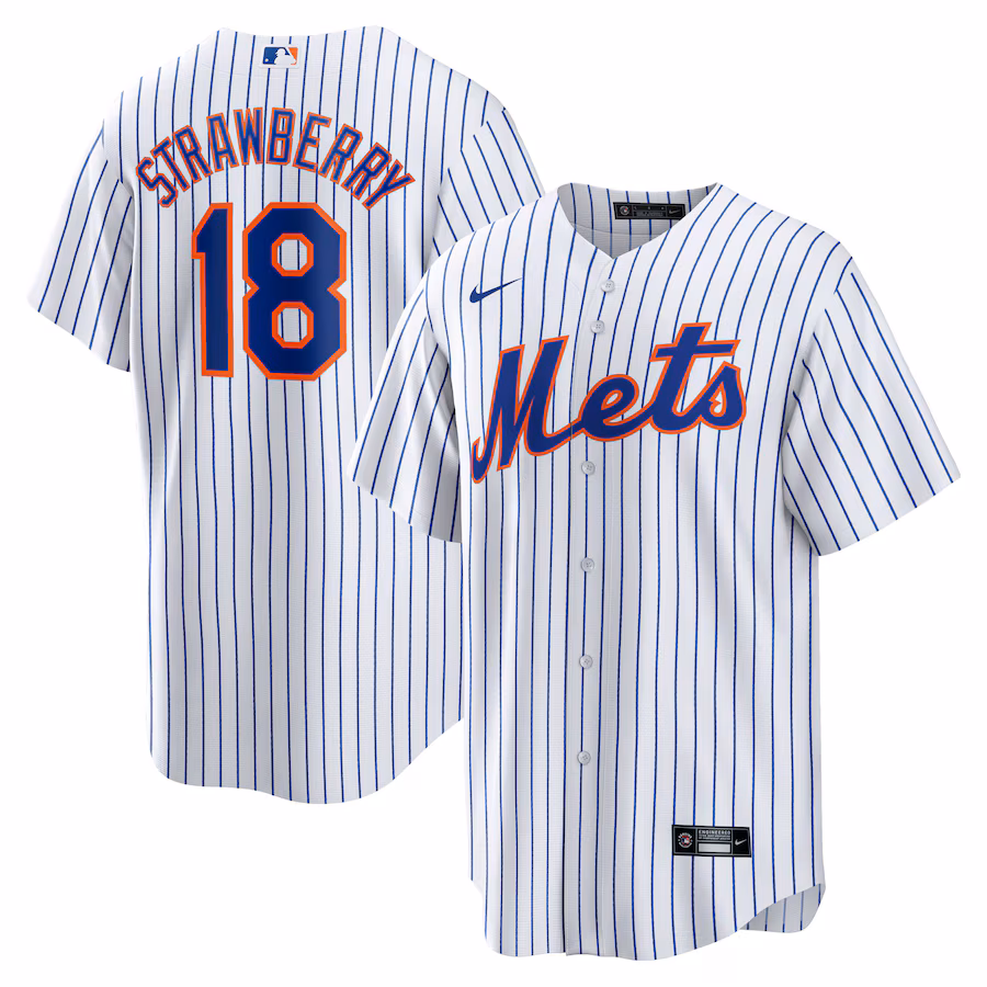 Men's New York Mets Darryl Strawberry Nike White Home Replica Retired Player Jersey - ujerseystore
