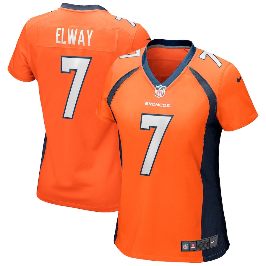 Women's Denver Broncos John Elway Nike Orange Game Retired Player Jersey - ujerseystore
